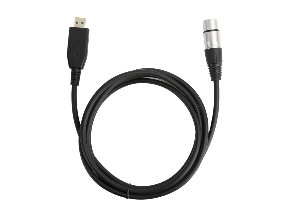 Cabo De Microfone Usb Para Xlr Fêmea 3m Plug And Play Com Conversor A/d E Material Abs+metal