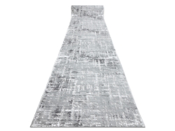 Alfombra de Pasillo Structural Mefe 8722 Dos Niveles de Vellón Gris / Blanco 60 cm