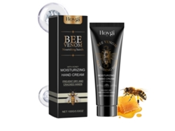 Crema de manos con veneno de abeja, hidratante, antiarrugas, portátil, no pegajosa, con aceite de almendras dulces y aloe vera.