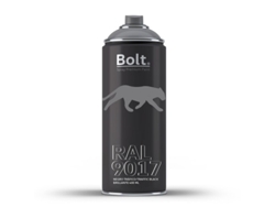 Spray Bolt Premium Acrilico Brillante Ral 400 Ml (Ral 9017 Negro Tráfico)