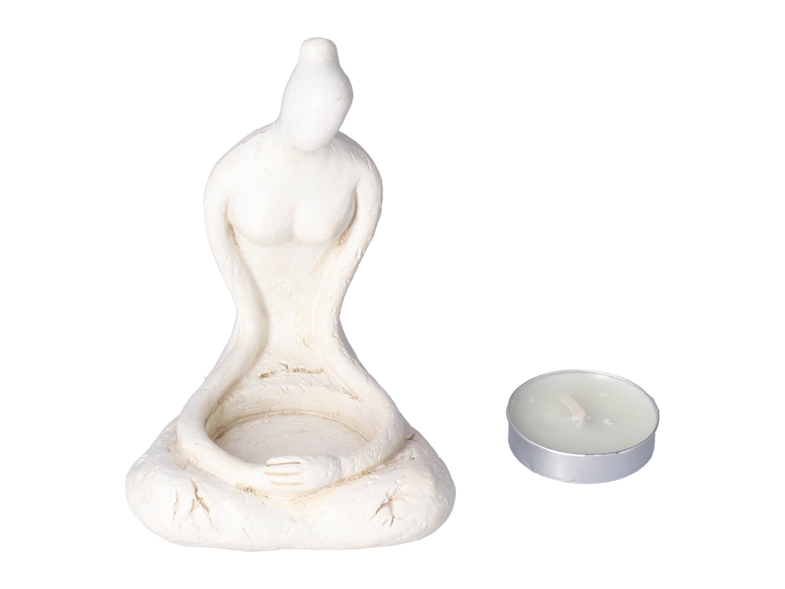 Figura De Ángel De Yoga Con Doble Función, Resina Duradera Para La Decoración Del Hogar Y La Sala De Meditación.