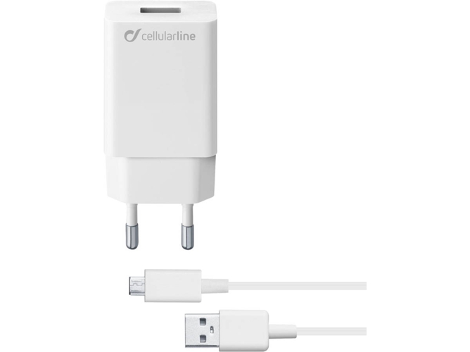 Cargador Adaptador CELLULARLINE ACHSMKIT10WMUSBW Blanco