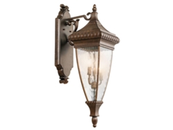 Luz de pared al aire libre KICHLER (KL-Venetian2-L) Venecian Rain Metal, Rain Glass E14 3 Bulbos
