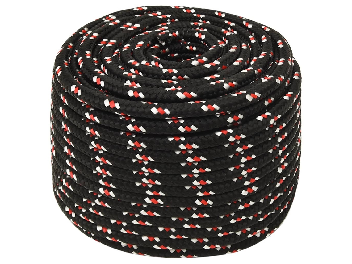 Cuerda De Barco Polipropileno Negra 12 Mm 100 M