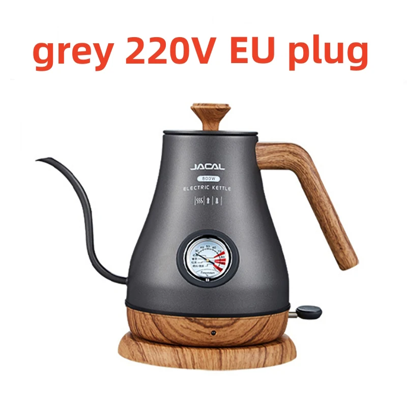 (gris 220v Estándar Europeo) Hervidor Eléctrico Retro De 1,0 L Con Cuello De Cisne, Tetera De Calentamiento Rápido