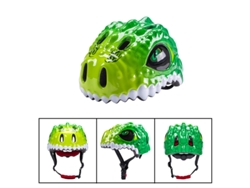 YUYSAN Casco de Dinosaurio GreenS51-54cm Equipo de protección para monopatín con polea de Equilibrio de Bicicleta para niños