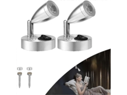2 focos LED de lectura de 3 W y 12 V con interruptor Nostalgia88