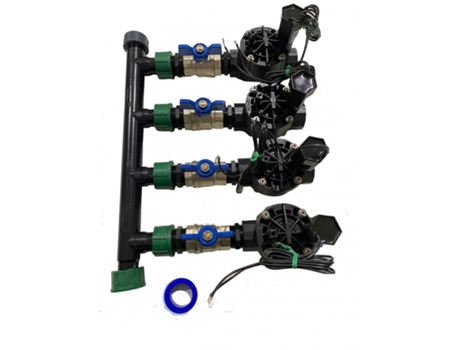 Sistema De Riego Automático Para Jardin De 4 Zonas Con Electroválvula Rain Bird Hv 1 9V. Uso Con Programadores A Pilas SUINGA