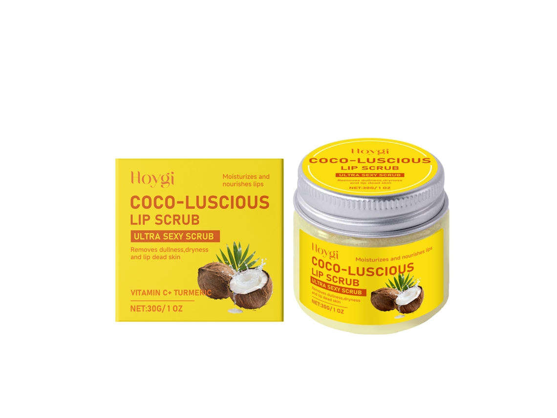 Exfoliante labial con coco y cúrcuma