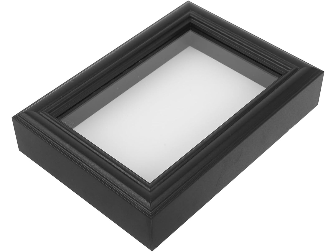 Vitrina Insectos 15 Madera Oscura Cristal Transparente Expositora Multinivel Colección Colocar Montar Pared Cm