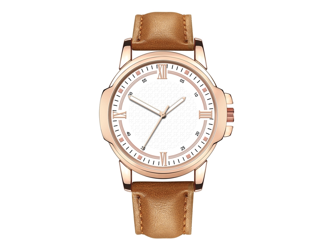 Reloj De Pulsera Analógico De Cuarzo Sencillo Para Hombre, De Aleación, Con Esfera Redonda.