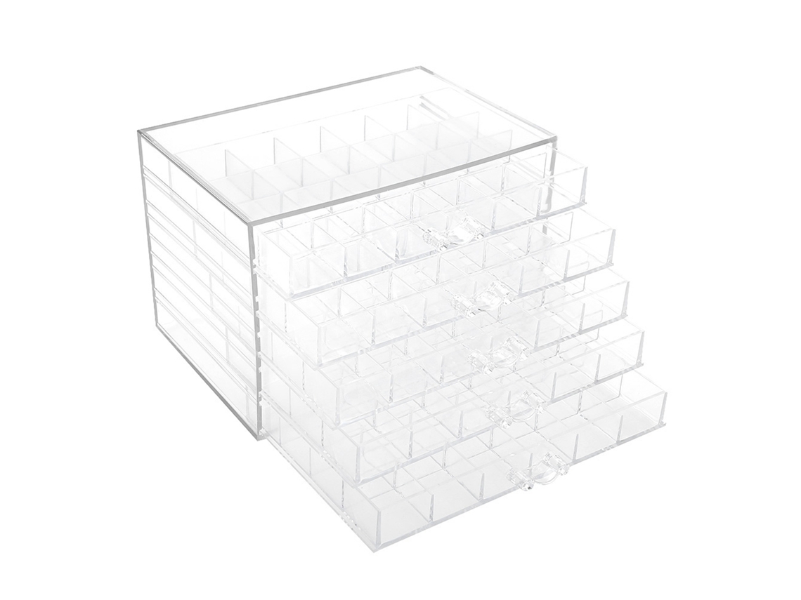 Caja De Almacenamiento Transparente Para Decoración De Uñas Con 120 Compartimentos.