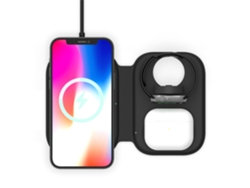 Estação De Carregamento Sem Fio 3 Em 1 F20 Carregador Rápido 15w Magnético Dobrável Para Celular Relógio Fones De Ouvido