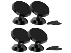 Paquete de 4 soportes para teléfono, súper fuertes con 4 placas de metal, soporte para teléfono para automóvil, tablero universal con rotación de 360 ​​grados