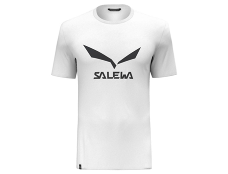 Camiseta de Hombre SALEWA Solidlogo Dri Release Blanco (XL)