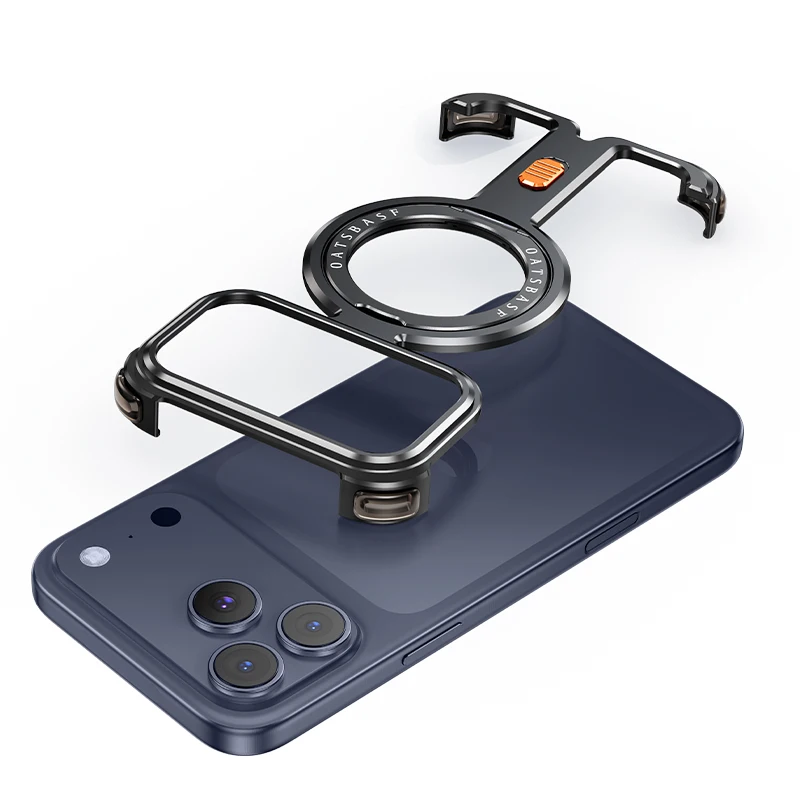 (iphone 17 Pro Max Negro) Funda Magnética Para Teléfono, Soporte De Anillo Giratorio De 360°, Carga Inalámbrica Magsafe.