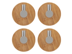Ganchos adhesivos de pared para toallas y sombreros, organizador para baño y dormitorio (4 piezas)