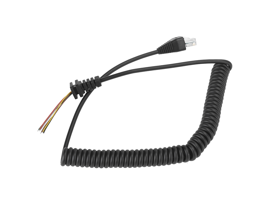 Cable De Resorte Telefónico 67a8j Para Micrófono Yaesu Ft-450 Ft-817 Ft-900, Pvc Negro