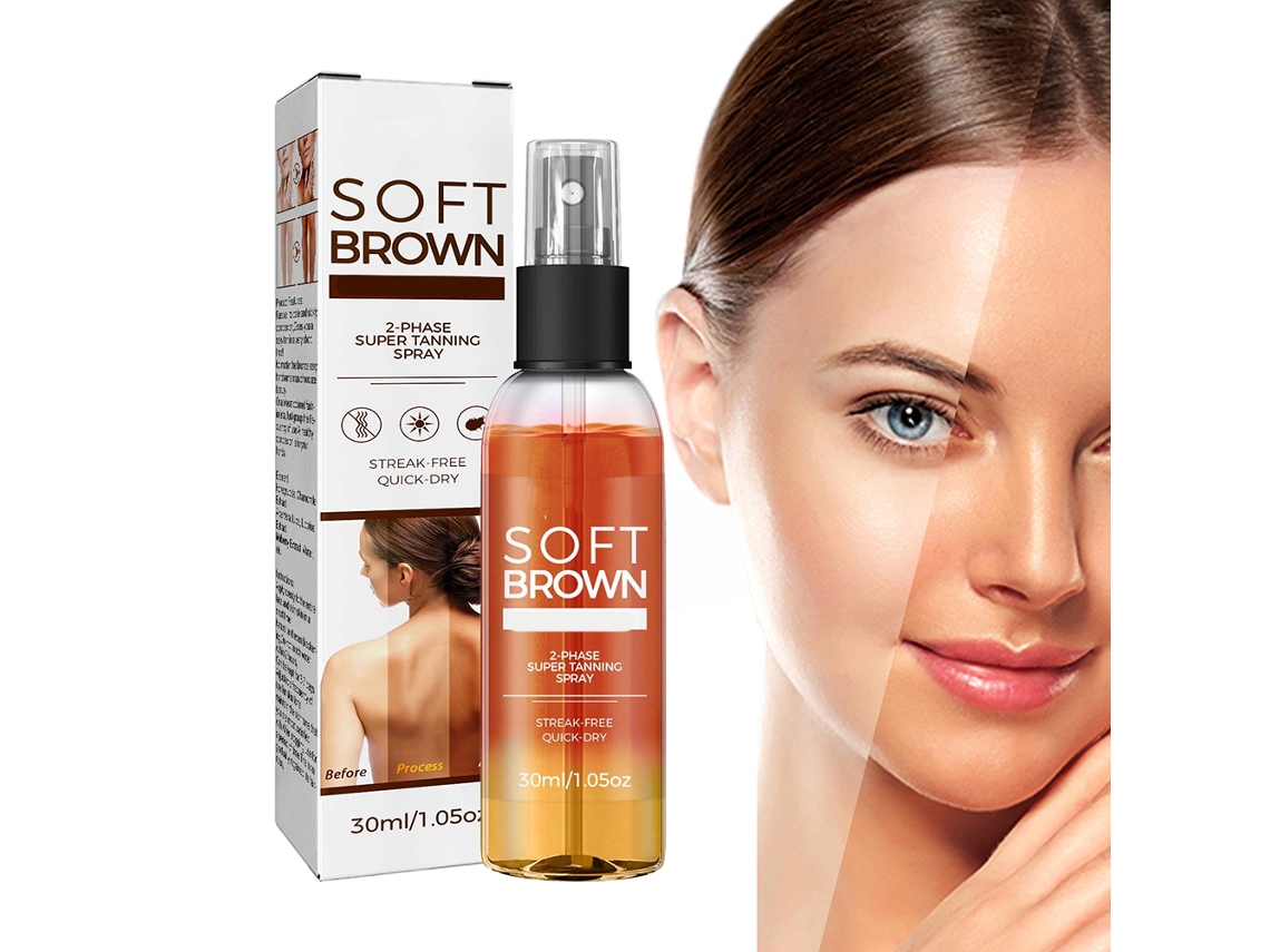 Spray Autobronceador y Acelerador de 30ml para Cuerpo Completo, Bronceado Natural y Seguro sin Rayos UV
