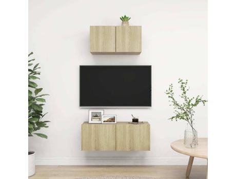 Conjunto 2 de muebles de salón VIDAXL roble Sonoma