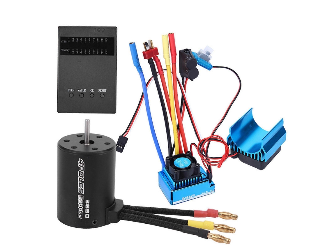 Tarjeta de programa con disipador de calor ESC sin escobillas, motor 3650 de 3900 KV, accesorio para coche RC Vayotoy (80 A)