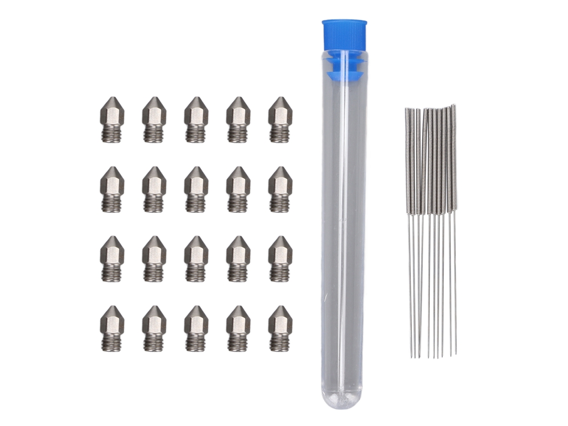 Boquillas Mk8 De Acero Inoxidable Para Impresora 3d Con Herramientas De Limpieza Y Agujas De Desatascar