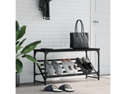 Mueble Zapatero | Armario Zapatero De Madera De Ingeniería Negro 90x30x45 Cm