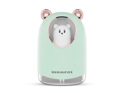 Humidificador VANJL Difusor De Aceite Aromático Pulverizador De Niebla Lindo Oso De Dibujos Animados 300 Ml-Verde