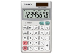 CASIO Sl-305Eco Calculadora Bolsillo Calculadora Básica Plata Blanco