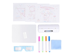 Ats-tableta Mágica 3d Para Dibujo Con Luz Fluorescente Reutilizable Educativa Y Práctica Para Niños Estilo 3