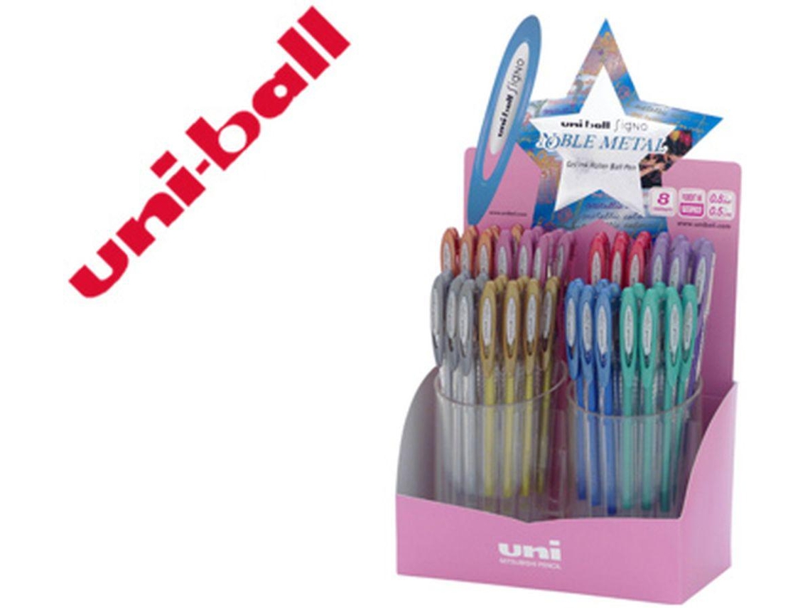 Roller Uni Ball Um 120 Sign O 0.7mm Tinta Gel Expositor de 48 Cores Metalizados