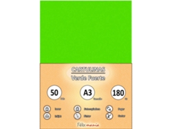 Cartón 180Gr A3 Strong Green 50 Hojas
