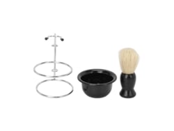 Kit De Barbear Profissional Com 3 Peças: Escova, Bacia E Suporte Para Homens