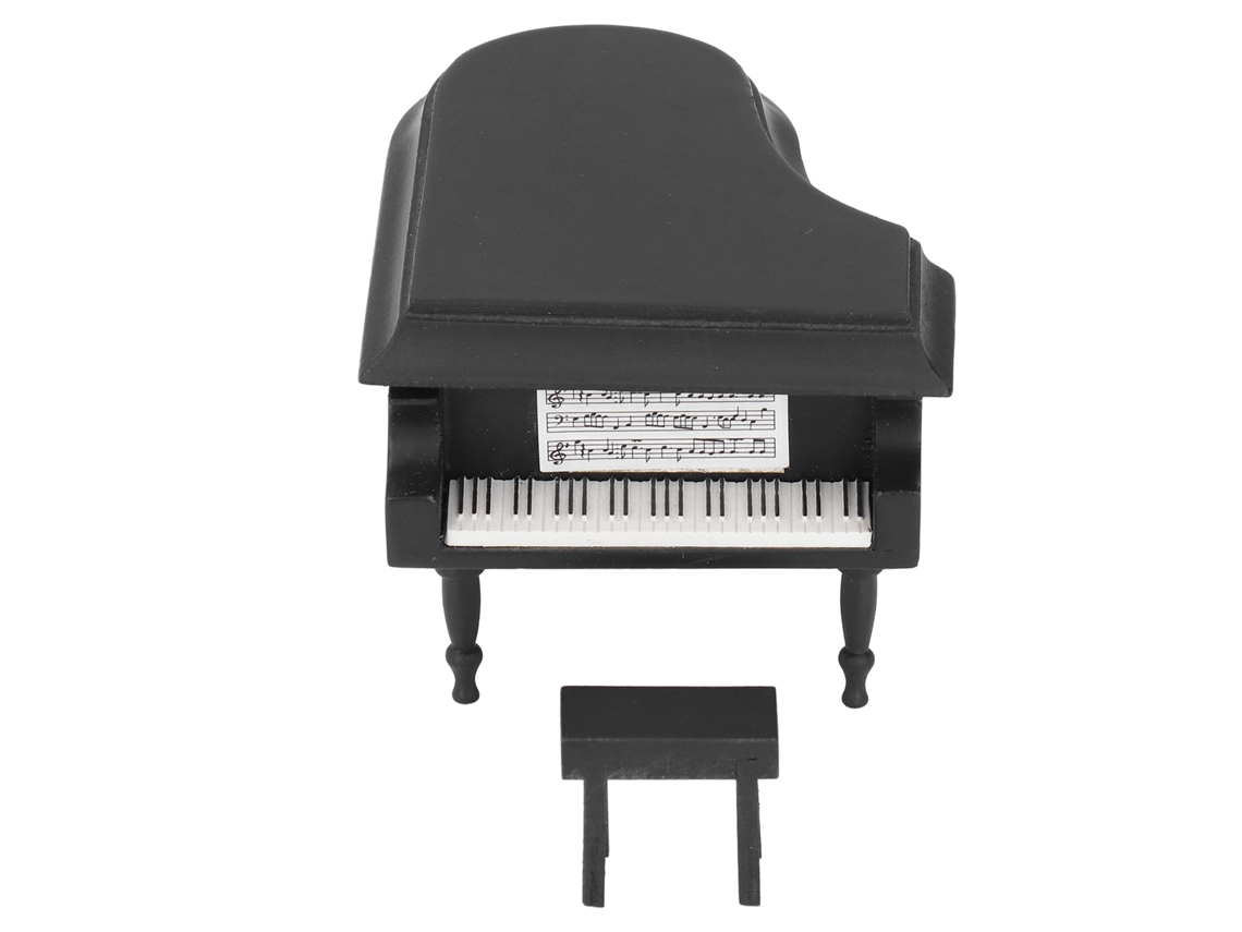 Piano en miniatura Haya con pintura de Brillo, hermoso estilo, instrumento musical para Casa De Muñecas, juguete decorativo