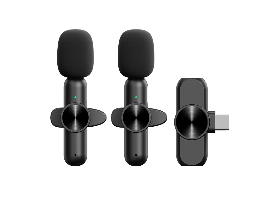 Micrófonos De Solapa Inalámbricos Chrui K3, Uno A Dos Puertos Tipo C Para Teléfonos Android