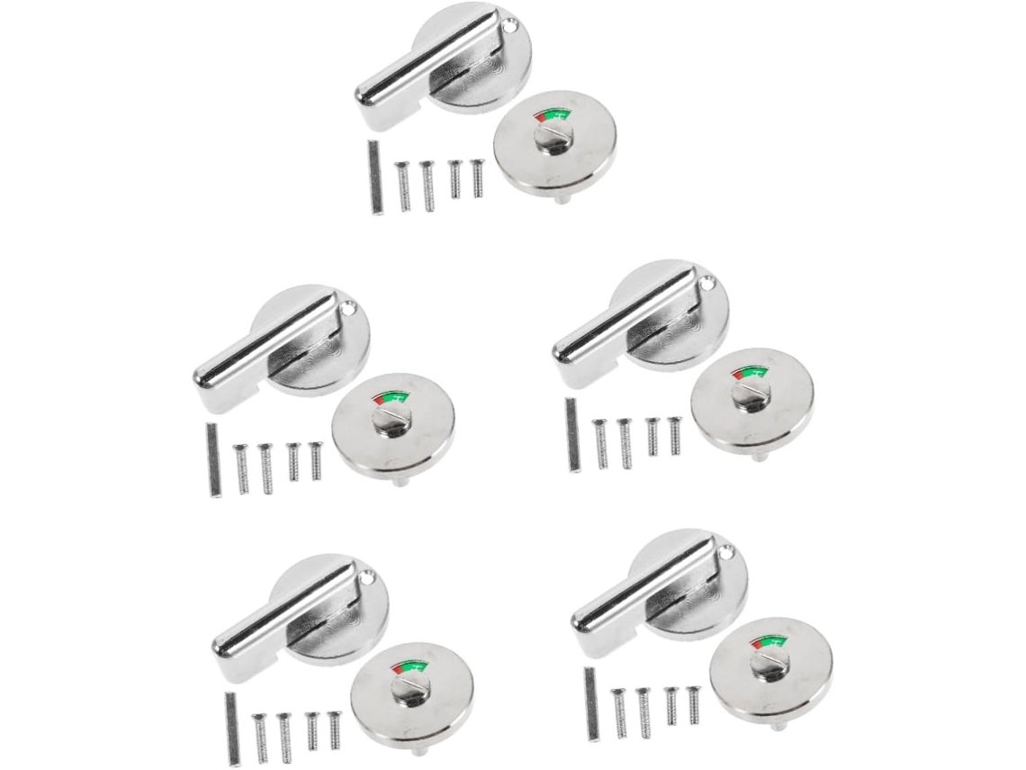 Juego De 5 Cerraduras Para Puertas De Baño Con Indicadores Verde Y Rojo.