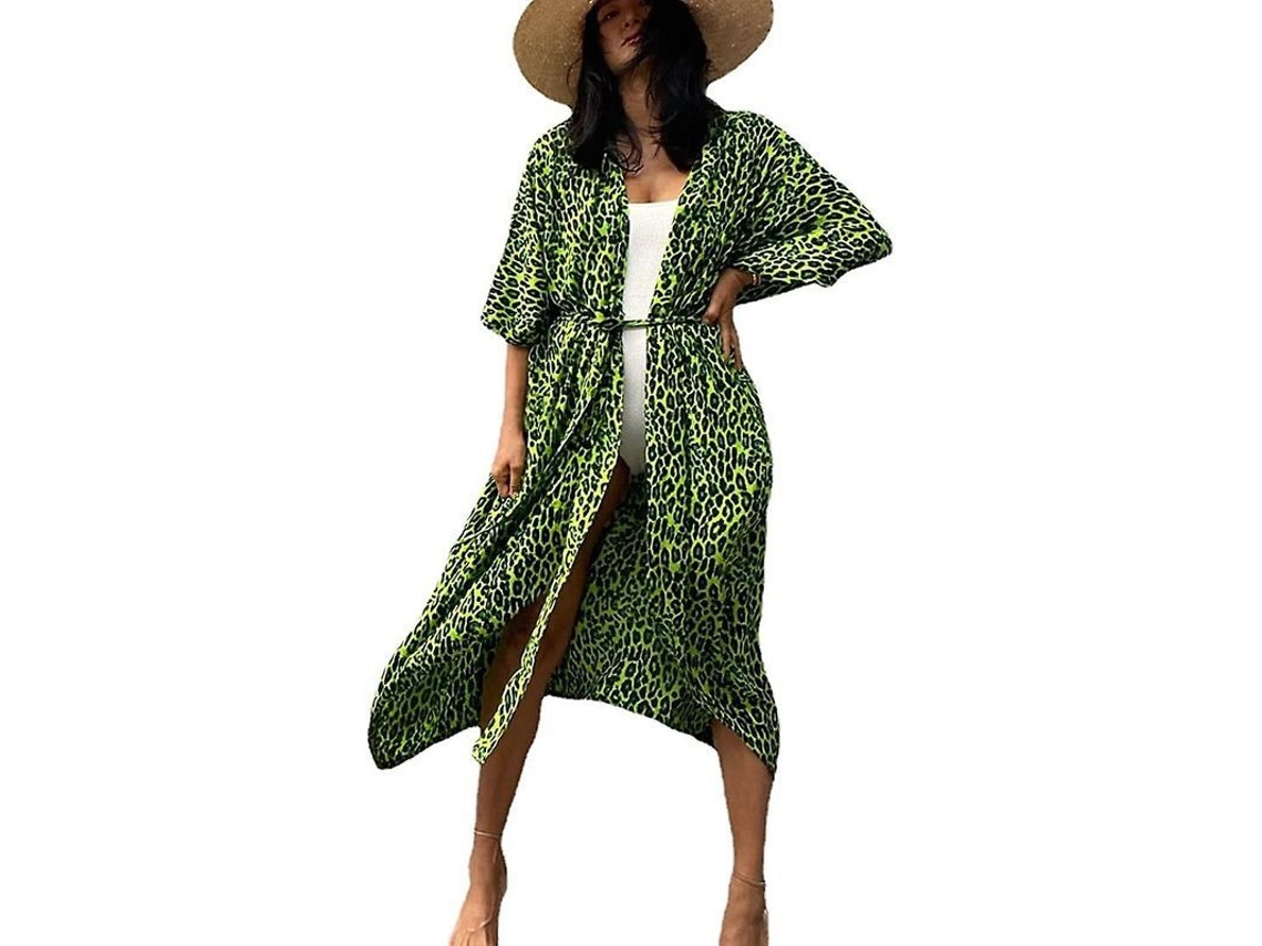 2026-kimono Para Mujer De Playa Con Borde Curvo Suelto Y Frente Abierto Talla Única Ligero Y Cómodo