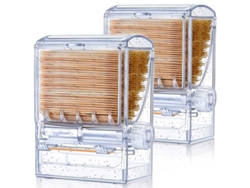 Dispensador Automático De Palillos De Dientes, Acrílico Transparente, Con Base Antideslizante.