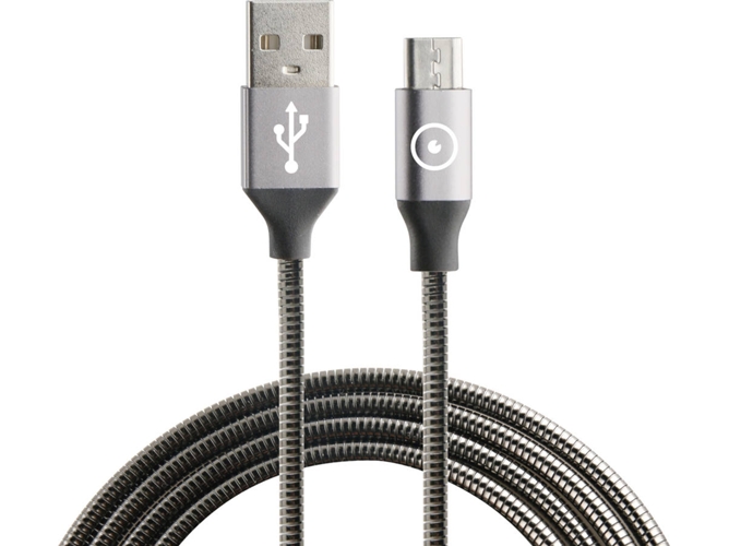 Cable MUVIT Flex (USB - USB-C - 1.2 m - Gris)