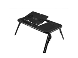 Mesa Para Portátil Adaptable Y Plegable Con Ventiladores Usb Para Cama Luz Dourada