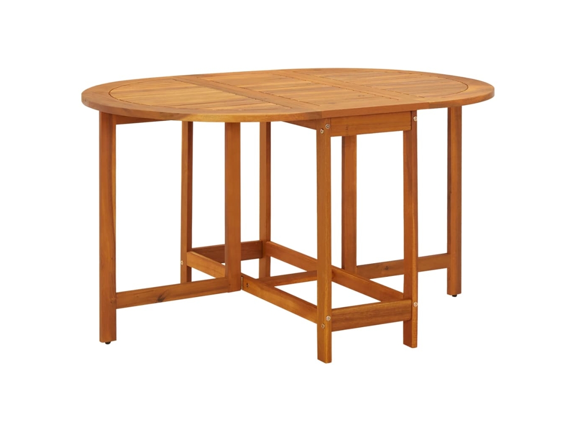 Mesa de jardín LOVELY HOME para cenar en madera de acacia maciza (130 x 90 x 72 cm)