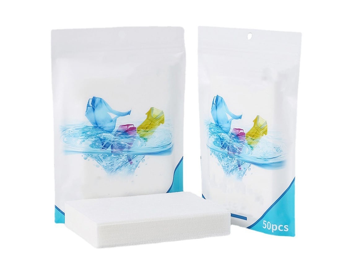 Pastillas absorbentes de color para la colada: toallitas de detergente seguras y eficientes para el hogar.