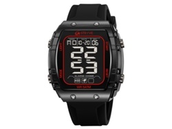Reloj Deportivo Elegante Para Hombre (negro Y Rojo), Reloj De Pulsera Electrónico Digital Luminoso E Impermeable.