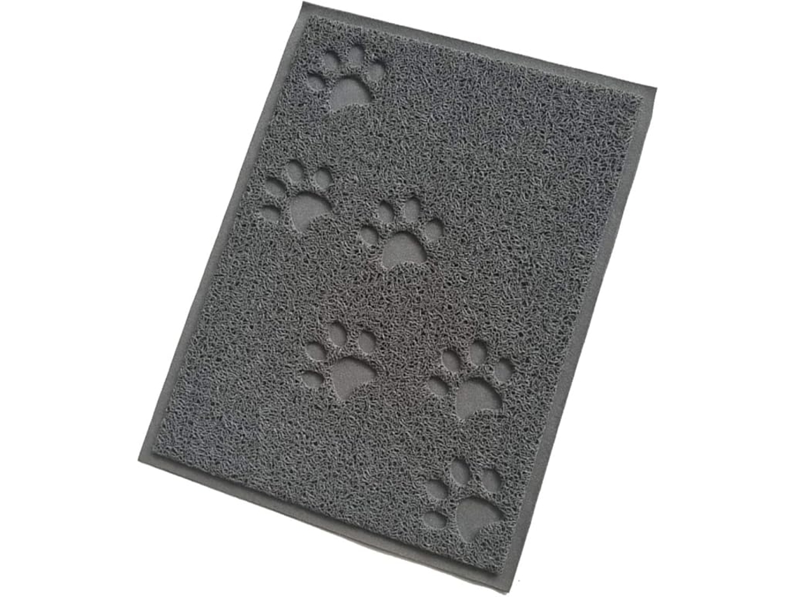 Alfombrilla Para Comederos De Mascotas - Impermeable Y Antideslizante - Apta Para Gatos Y Perros - Gris