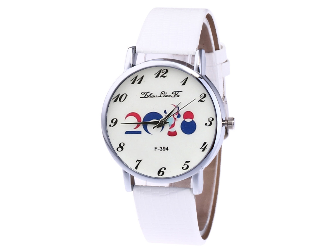 Reloj De Pareja Unisex De Cuarzo Con Dial Redondo Y Correa De Pu Blanco Zhoulianfa