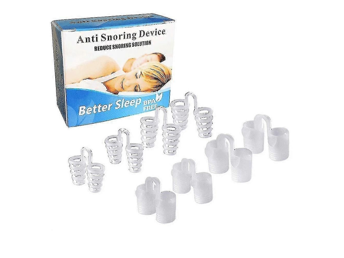 Juego de 8 pinzas nasales de silicona para ventilación, antironquidos, dilatadores nasales para la apnea del sueño, ayuda para dormir. TAISHENGDA