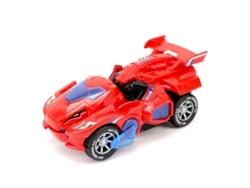 Ats-coche Dinosaurio Transformador Electrico Juguete Ruedas Universales Robot Con Luces Sonidos Regalo Navidad Cumpleaños Niños Rojo