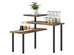 Prateleira Giratória Microondas 3 Níveis Metal Estilo Industrial 40x18x36,5cm ZENCORE SERVICES