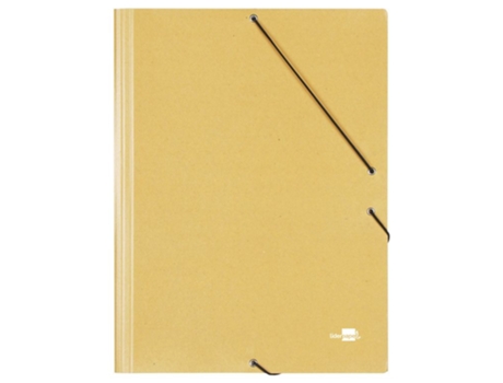 Liderpapel Carpeta Gomas Cartón Prespan 3 Solapas - Amarillo
