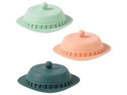 2026-3 Captadores De Pelo De Silicona, Tapones De Drenaje Duraderos, Para Bañera Cocina Baño (verde Oscuro, Verde Claro, Rosa)
